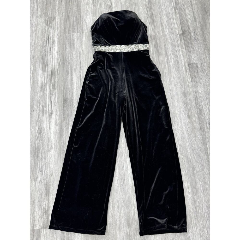 Colors Pant Dress Velour With Bling Strapless Women’s Size 6